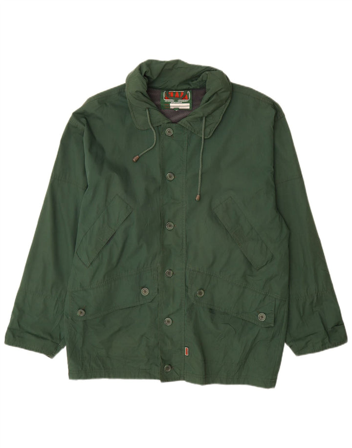 Slam Chaqueta impermeable holgada para hombre UK 36 Small Verde Poliéster