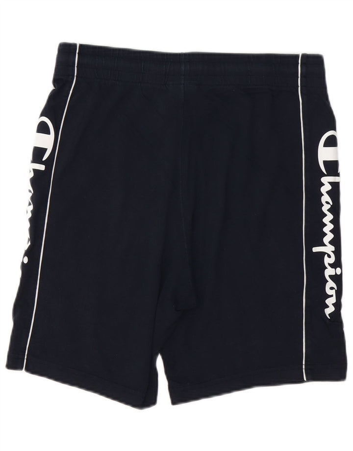 CHAMPION Pantalones cortos deportivos gráficos para hombre pequeño azul marino
