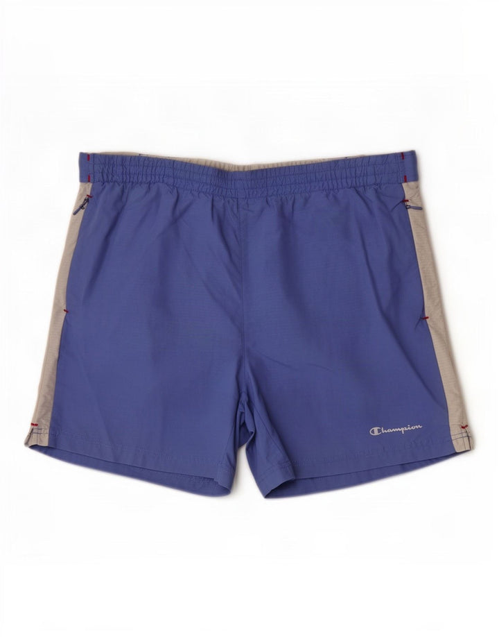 Champion Pantalones cortos deportivos para hombre XL Azul Colorblock