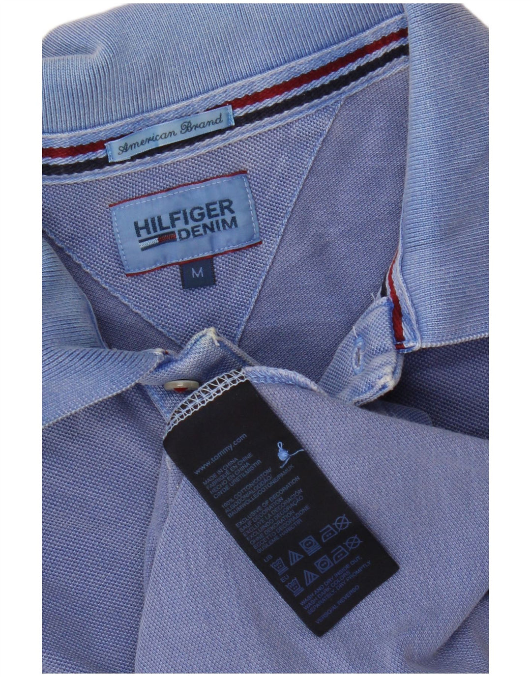 Polo Tommy Hilfiger Hombre Algodón Azul Medio