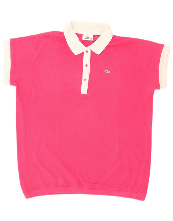 Polo LACOSTE para mujer Talla 42 Algodón color block rosa grande