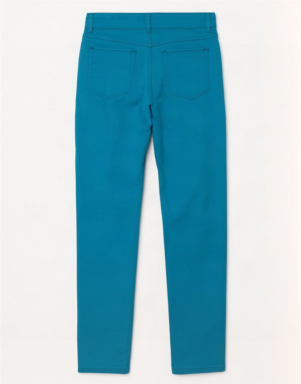 Escada Pantalones casuales ajustados de cintura alta para mujer EU 38 Medium W29 L31 Azul