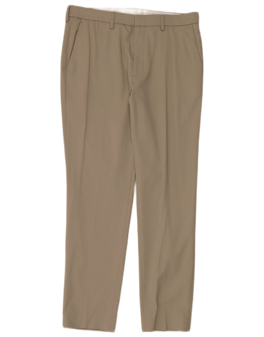 Marks & Spencer Pantalones chinos ajustados para hombre W34 L31 Poliéster beige