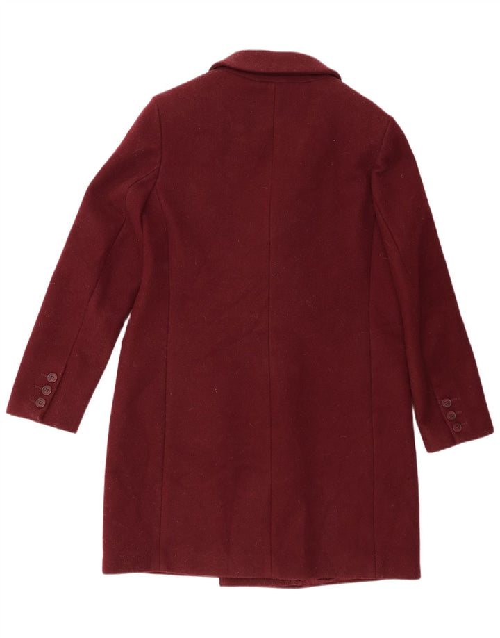 Abrigo de doble botonadura para mujer Oasis UK 46 Grande Poliéster burdeos