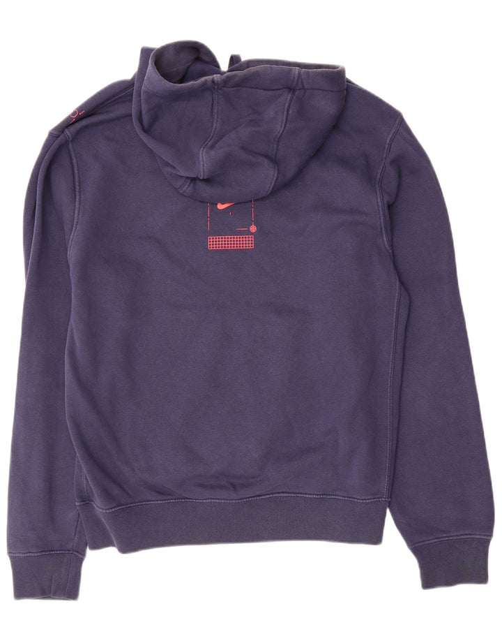 Nike Sudadera con capucha gráfica para hombre, talla pequeña, azul marino