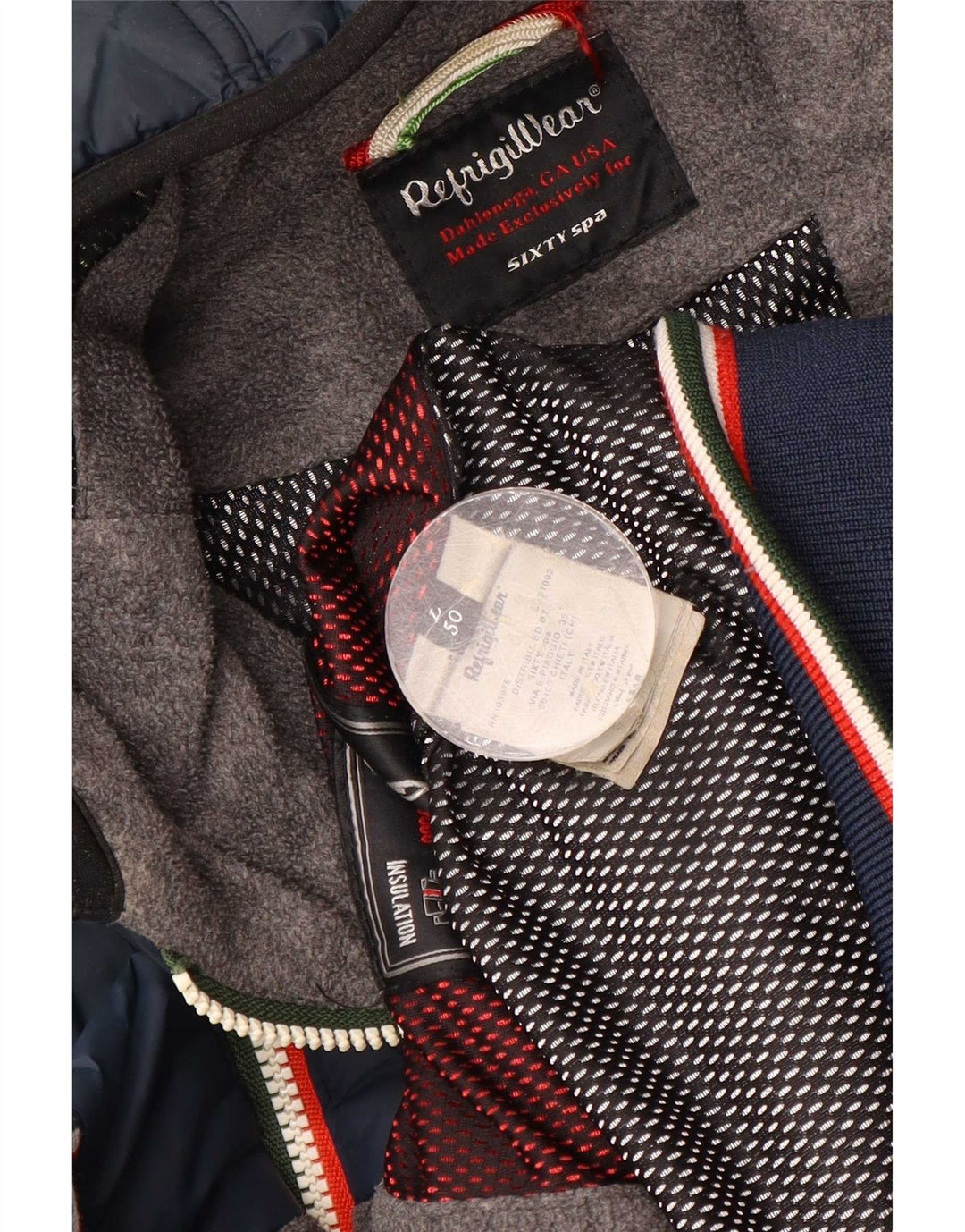 Refrigiwear Mens Sixty spa Chaqueta acolchada con capucha IT 50 Grande Azul marino