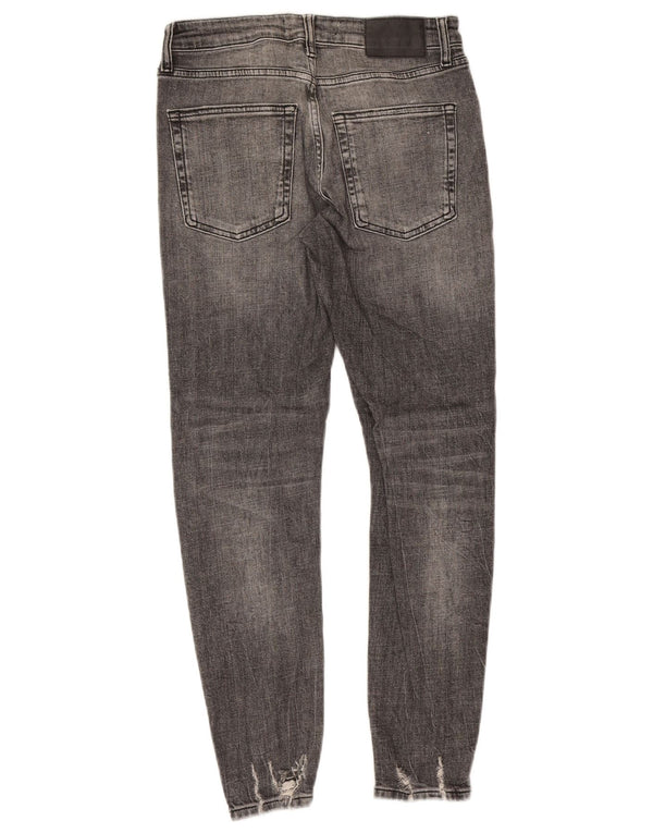Zara Jeans ajustados desgastados para hombre EU 38 Small W30 L27 Algodón gris