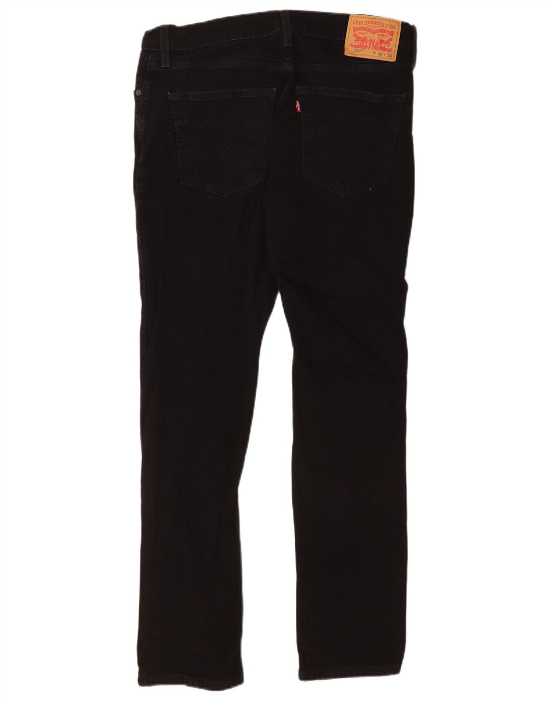 Levi's Hombre 511 Slim Jeans W36 L32 Algodón Negro