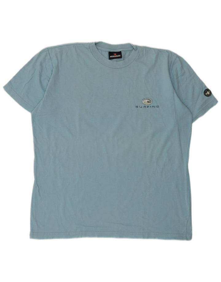 Murphy & Nye Camiseta gráfica para hombre Top grande de algodón azul
