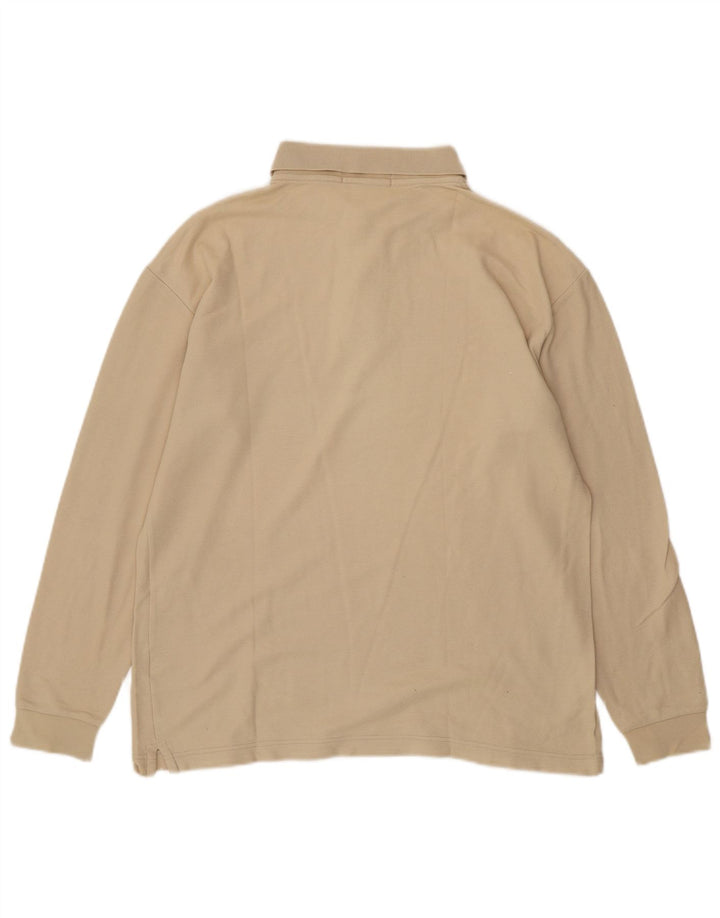 FILA Polo de manga larga para hombre IT 50 Medium Beige