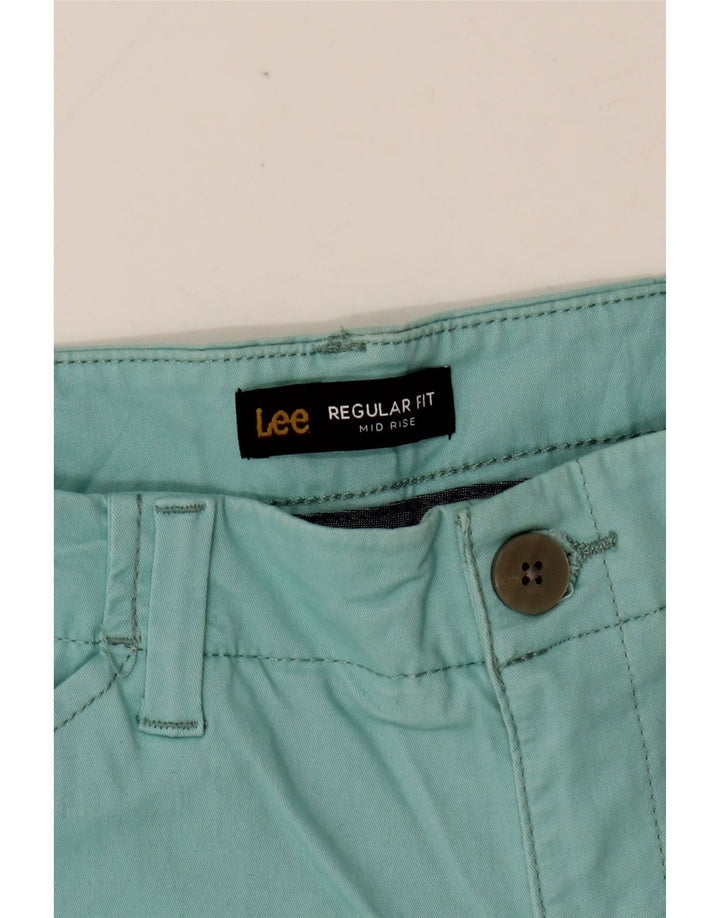 LEE Pantalones cortos casuales de talle medio y ajuste regular para mujer W32 Grande Turquesa