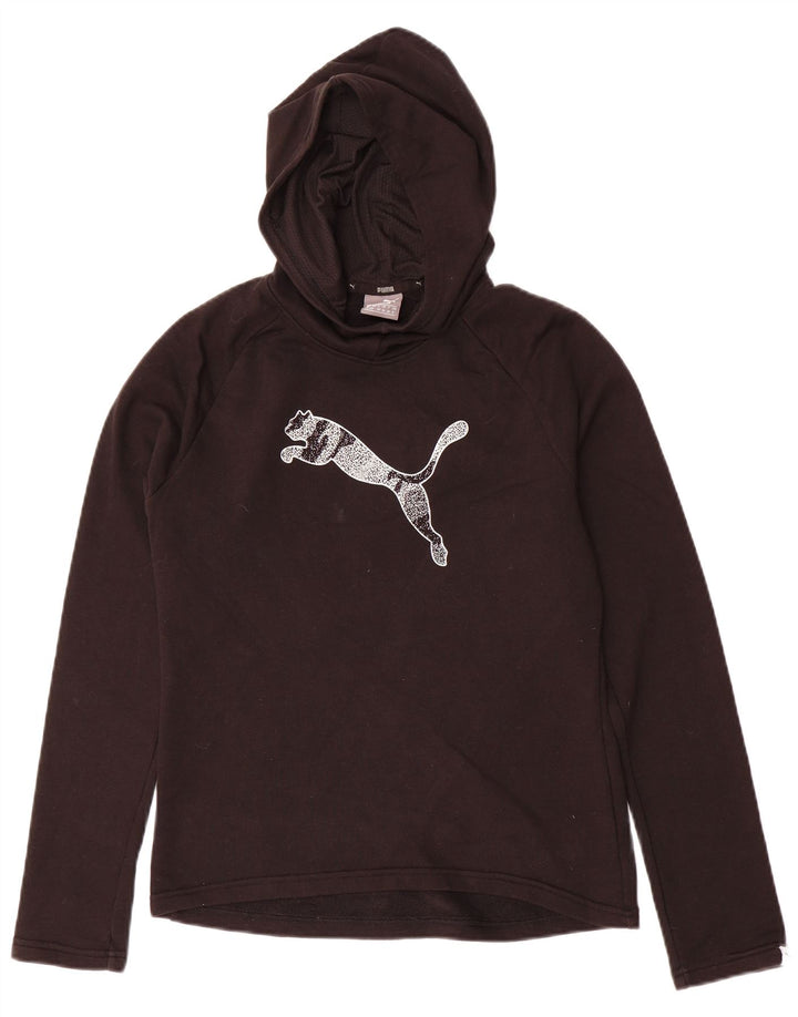 PUMA Sudadera con capucha gráfica para mujer UK 8 Small Poliéster negro
