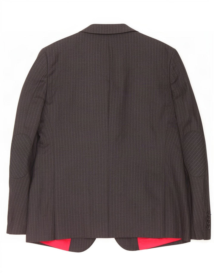 Tommy Hilfiger Chaqueta tipo blazer de 2 botones para hombre IT 56 3XL Gris a rayas