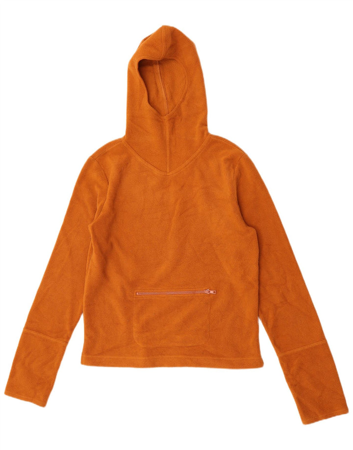 Jigsaw - Jersey de forro polar con capucha para mujer, talla 40, color naranja mediano