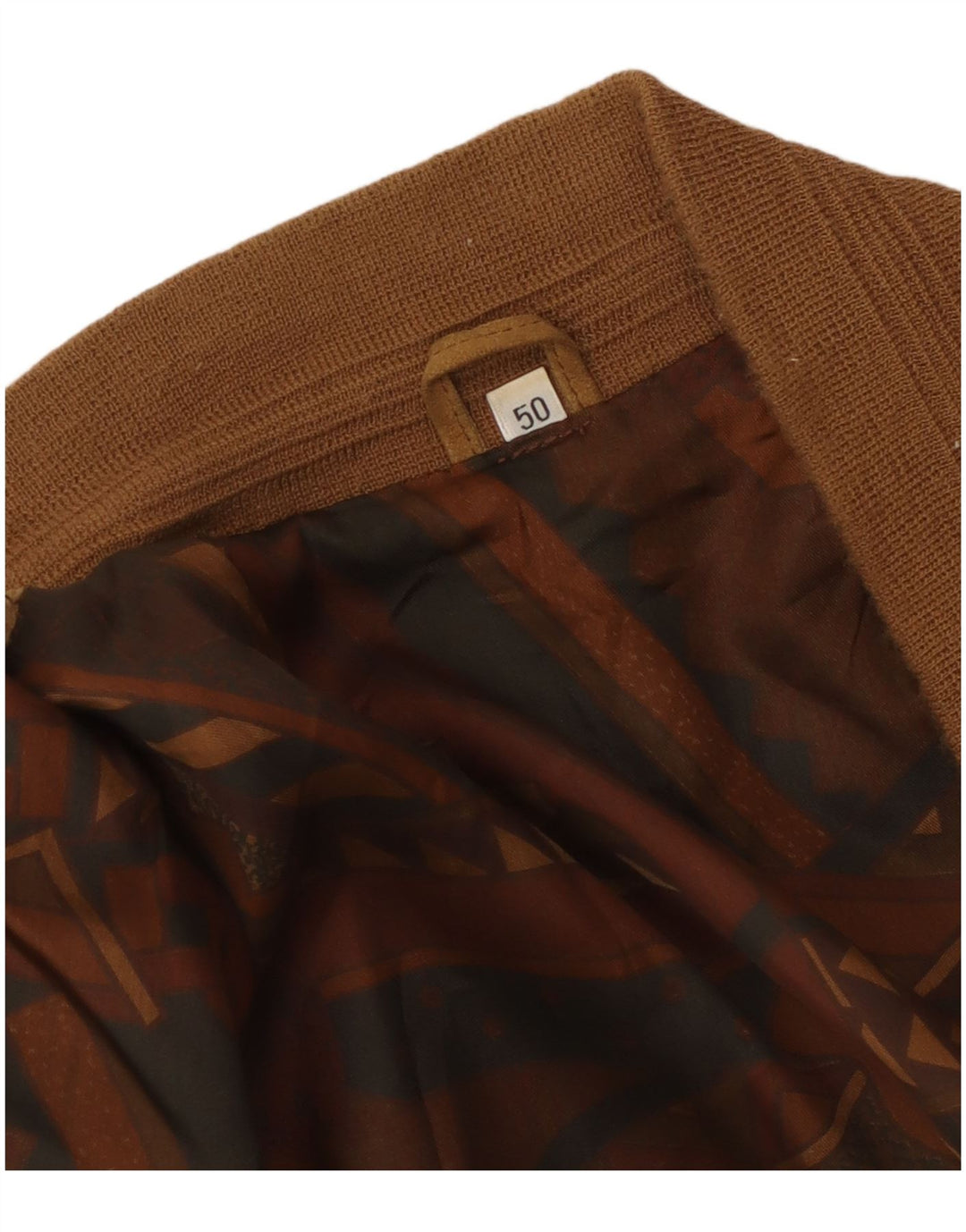 VINTAGE Mens Suede Bomber Jacket IT 50 Large Brown