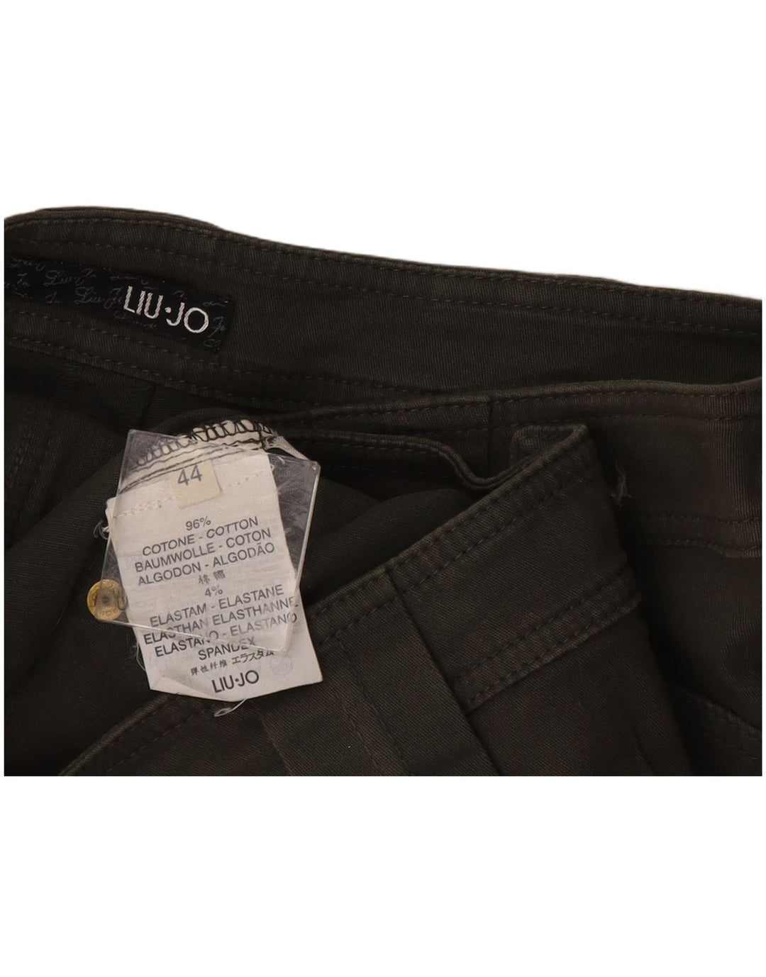 Pantalones cortos para mujer Liu Jo IT 44 Medium W30 Algodón verde