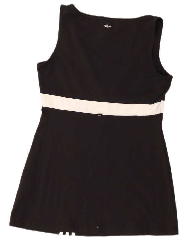 Adidas Mujer Climalite Chaleco Top UK 40 Medio Negro Colorblock Poliéster