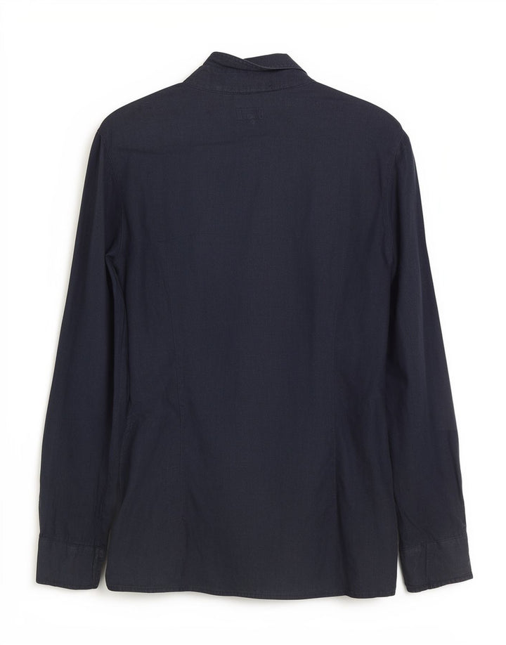 Camisa tipo pulóver para mujer Armani Jeans IT 42 Medium Navy Blue Linen