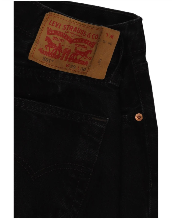 Levi's Jeans rectos 501 para hombre W29 L30 Algodón negro