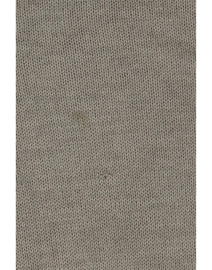 VELENO Jersey de cuello alto para hombre, suéter grande gris Argyle/lana de diamante