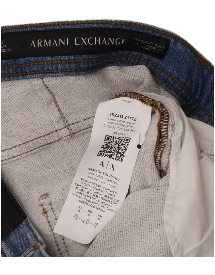 Armani Exchange Vaqueros ajustados para hombre W33 L32 Algodón azul
