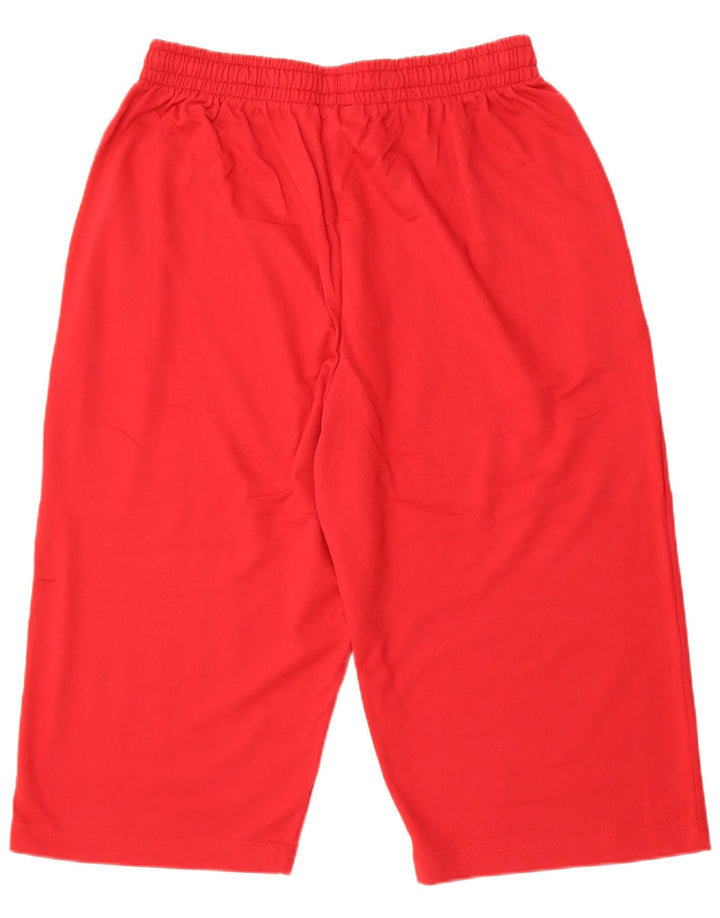 Reebok Bermudas deportivas para hombre, talla 2XL, algodón rojo