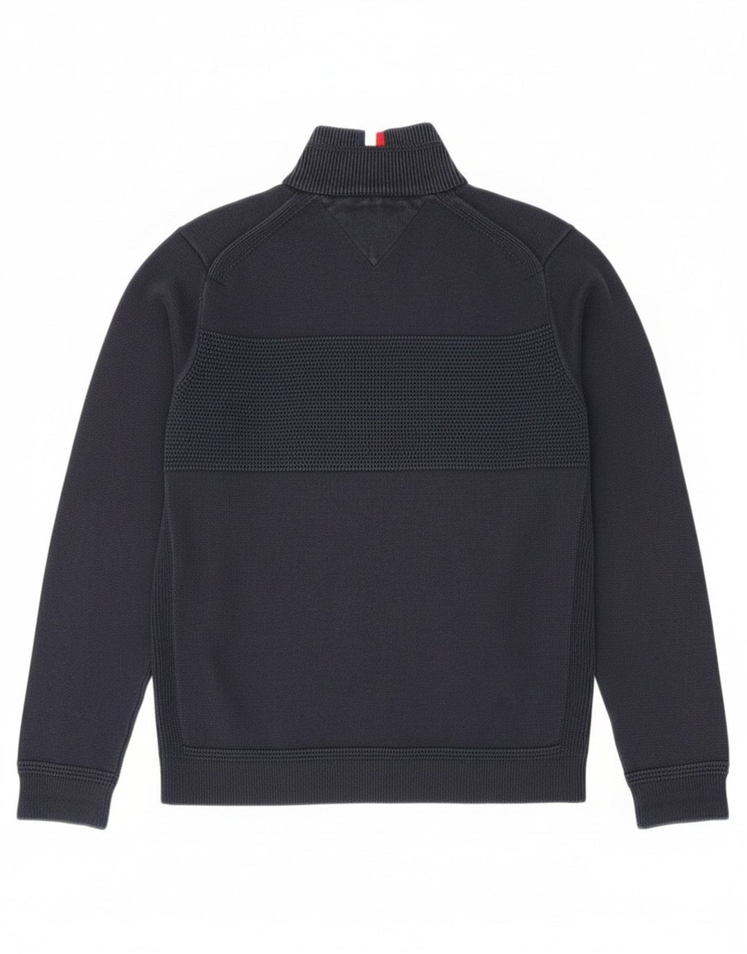 Tommy Hilfiger Jersey con cuello y cremallera para hombre de algodón azul marino mediano