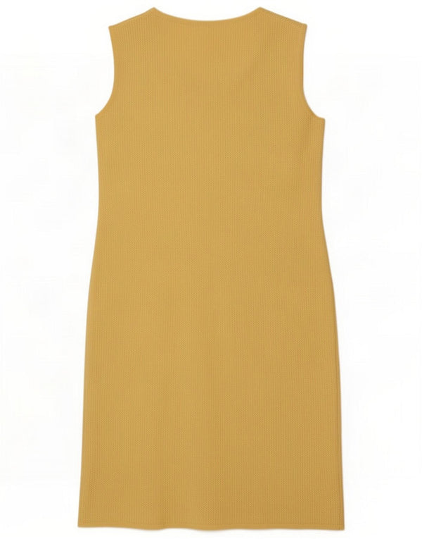 Vestido tubo sin mangas vintage para mujer UK 40 Small Yellow