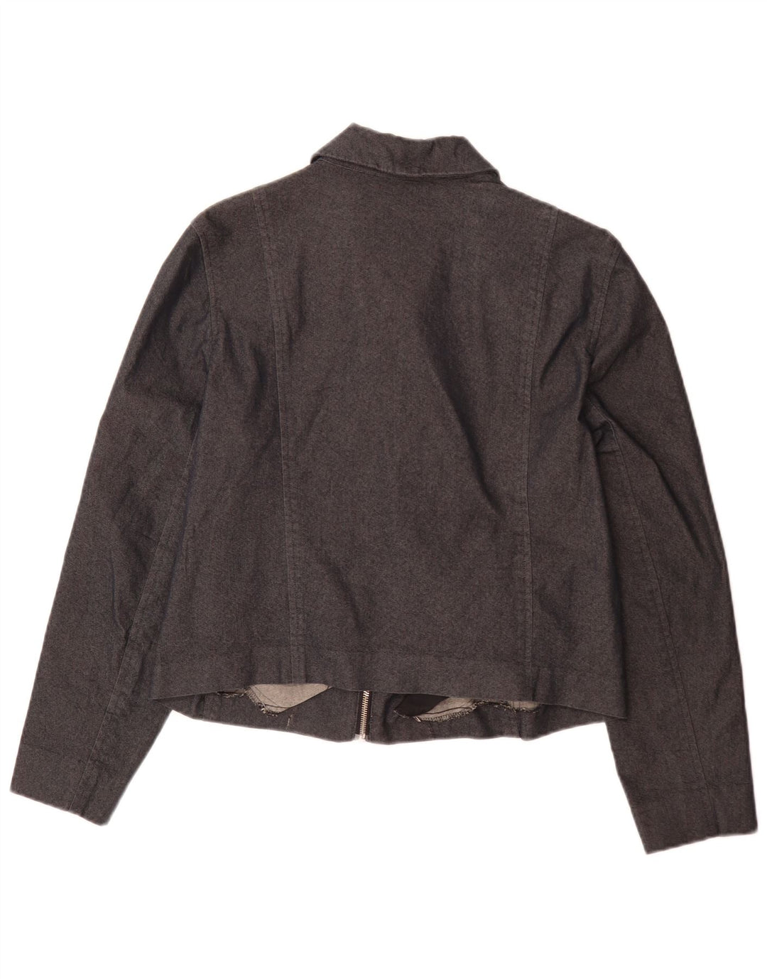 Ralph Lauren Chaqueta Bomber para Mujer Reino Unido 14 Grande Gris Algodón