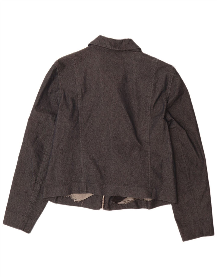 Ralph Lauren Chaqueta Bomber para Mujer Reino Unido 14 Grande Gris Algodón