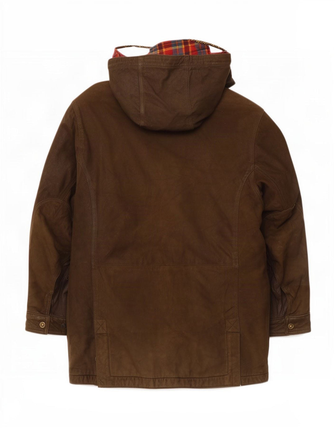 Conrad Abrigo cortavientos de cuero con capucha para hombre IT 52 XL Caqui