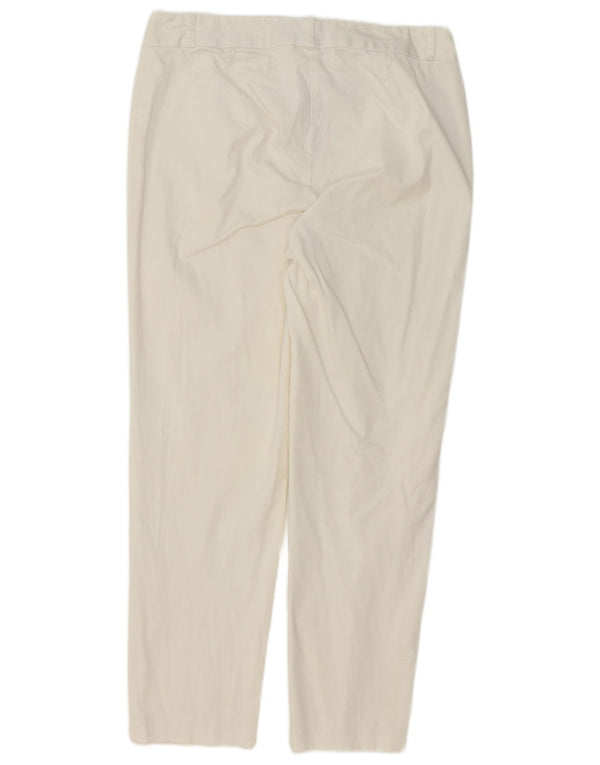 Marks & Spencer Pantalones Chinos Cortos para Mujer UK 10 Small W30 L25 Algodón Blanco