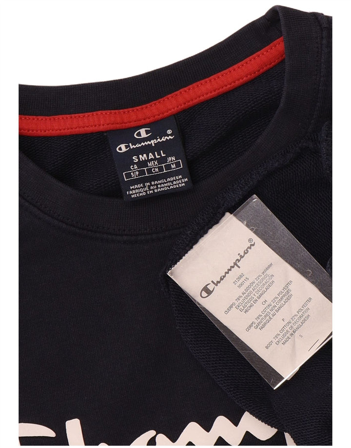 Champion Sudadera Gráfica para Hombre Jersey Pequeño Algodón Azul Marino