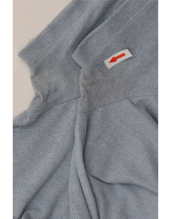 HOLLISTER Polo para hombre pequeño de algodón azul