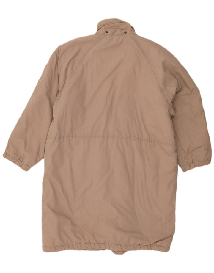 Vintage mujer abrigo acolchado de gran tamaño EU 38 Poliéster beige medio