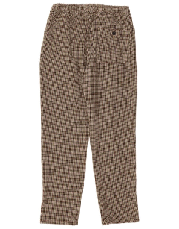 Zara Pantalón Casual Recto Niña 11-12 Años W26 L25 Caqui Pata De Gallo