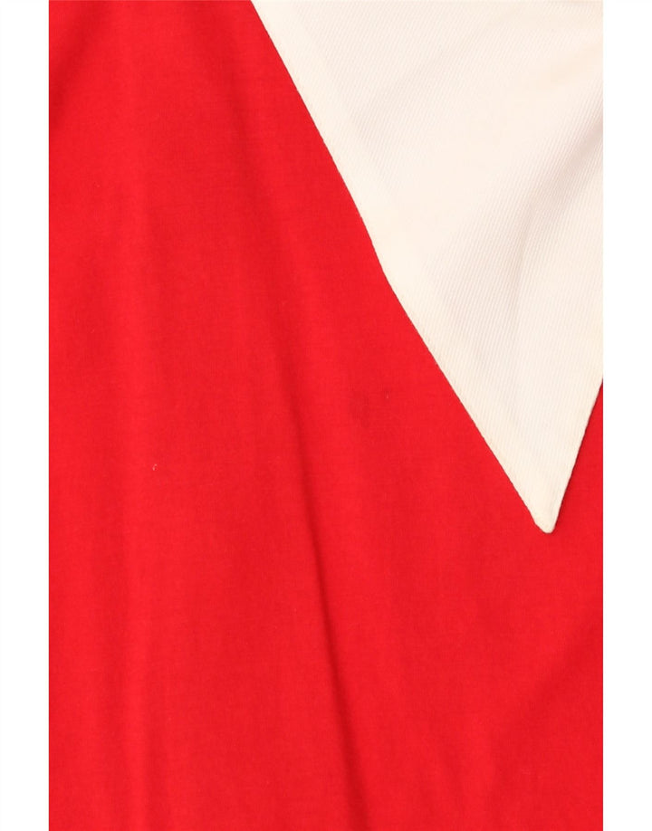 Benetton Blusa De Mujer ES 44 Medio Rojo Colorblock