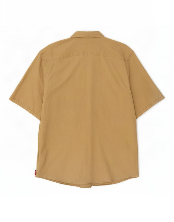 Wrangler Camisa Manga Corta Hombre XL Algodón Beige