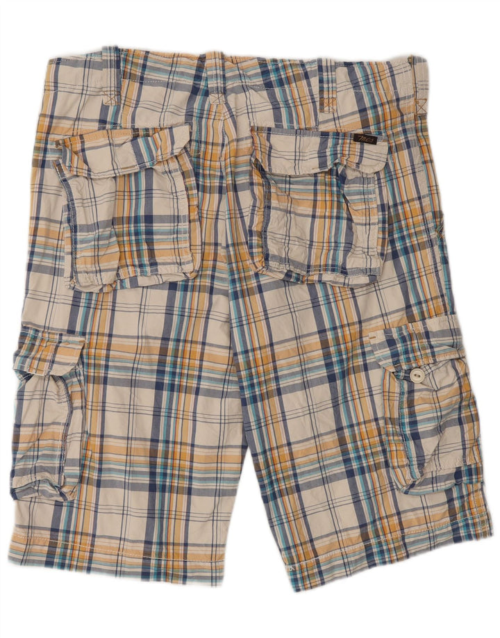 Marlboro Classics Pantalones cortos cargo para hombre W34 Algodón a cuadros multicolor grande