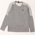 ADIDAS Mens Sweatshirt Jumper Small Grey Cotton Vintage Adidas and Second-Hand Adidas from Messina Hembry 