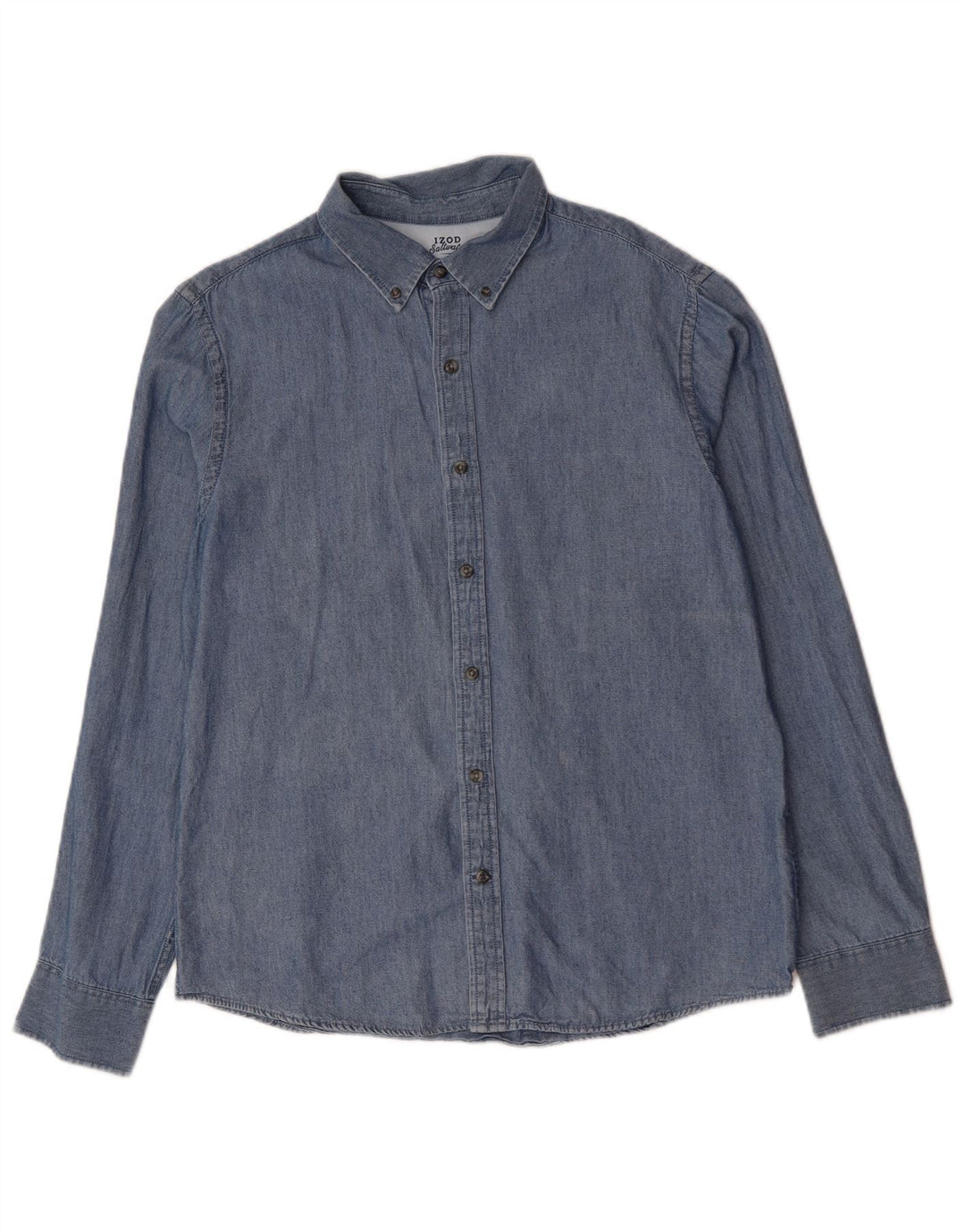 IZOD Camisa vaquera de agua salada para hombre Algodón azul grande