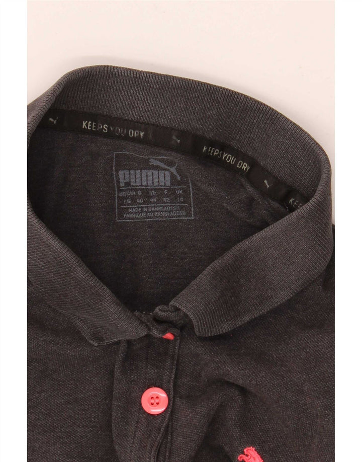 Puma Polo de manga corta para mujer, ajuste regular, talla 40, color gris medio
