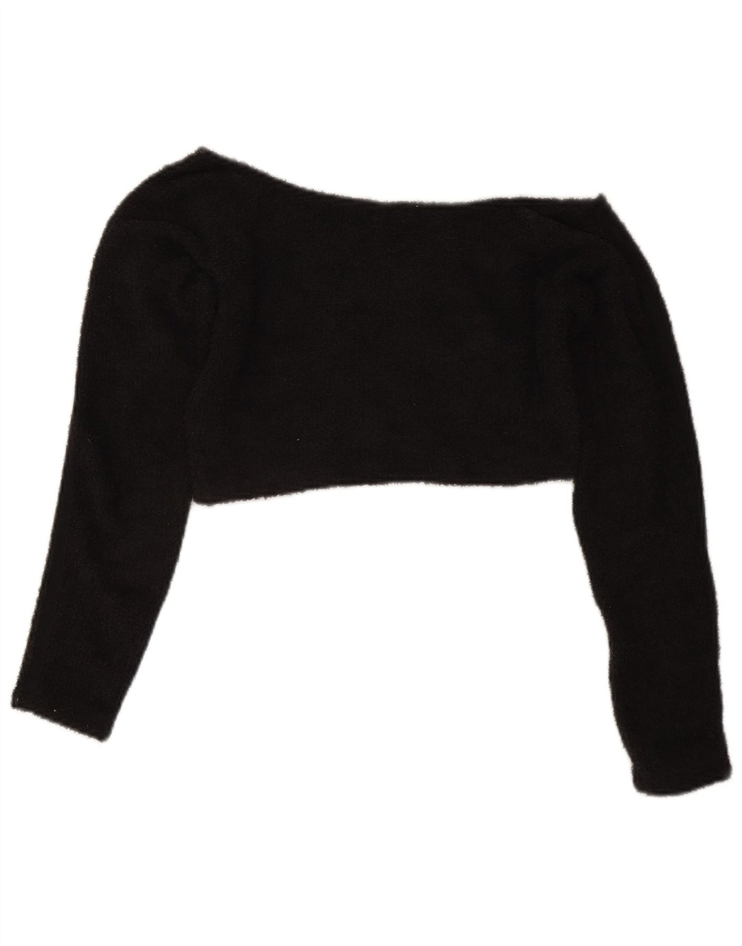 Adidas Top corto de forro polar con hombros descubiertos para mujer UK 14 Mediano Negro Poliéster