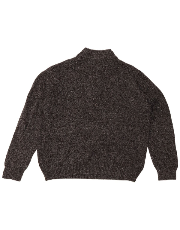 Izod Suéter tipo jersey con cuello y botones para mujer UK 20 2XL Acrílico moteado gris