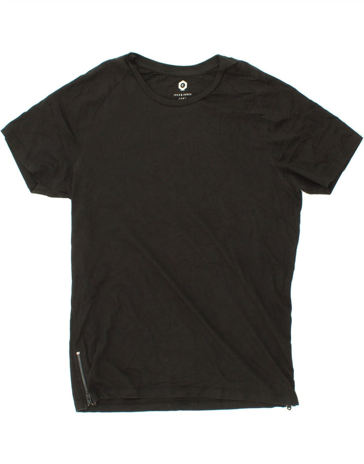 JACK & JONES Mens T-Shirt Top Medium Black Cotton Vintage Jack & Jones and Second-Hand Jack & Jones from Messina Hembry 