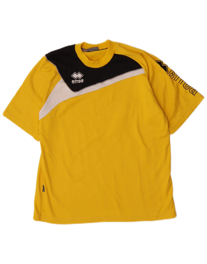 Errea Hombre Camiseta Gráfica Top Small Amarillo Colorblock Poliéster
