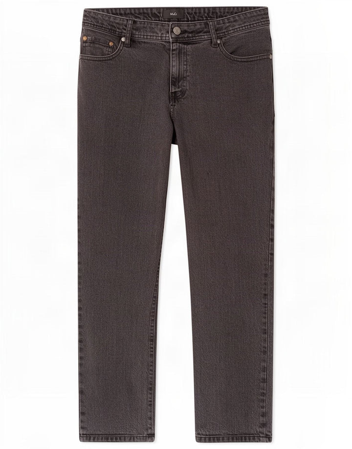 Vaqueros rectos regulares para hombre M&Co W40 L29 Algodón gris