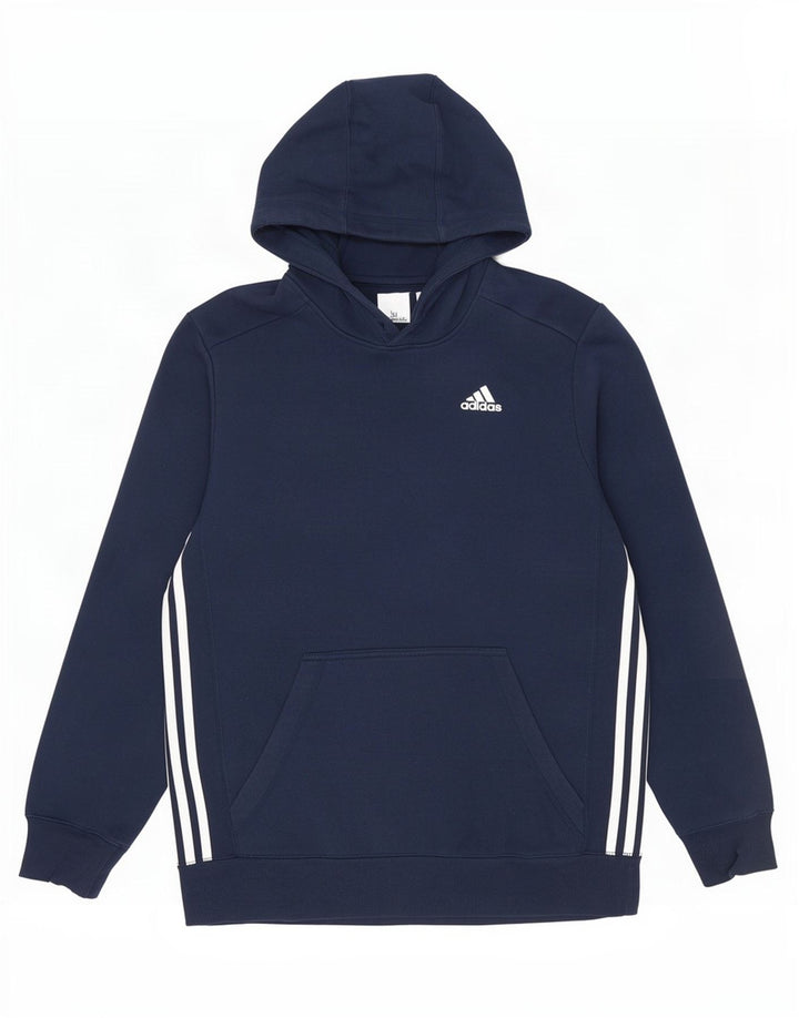 Adidas Hombre Sudadera Con Capucha Jumper Medium Azul Marino Algodón