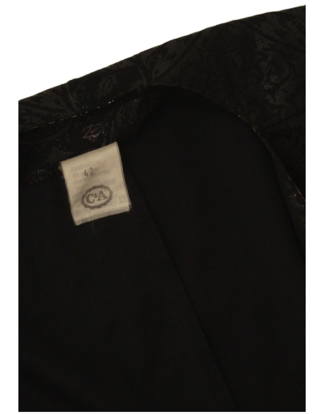 C & A Top Bolero de manga 3/4 para mujer IT 42 Medium Black Paisley