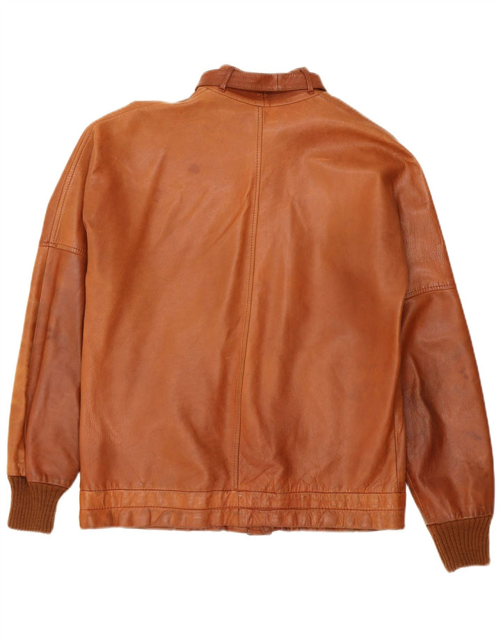 Chaqueta de cuero vintage para hombre Reino Unido 38 Marrón medio